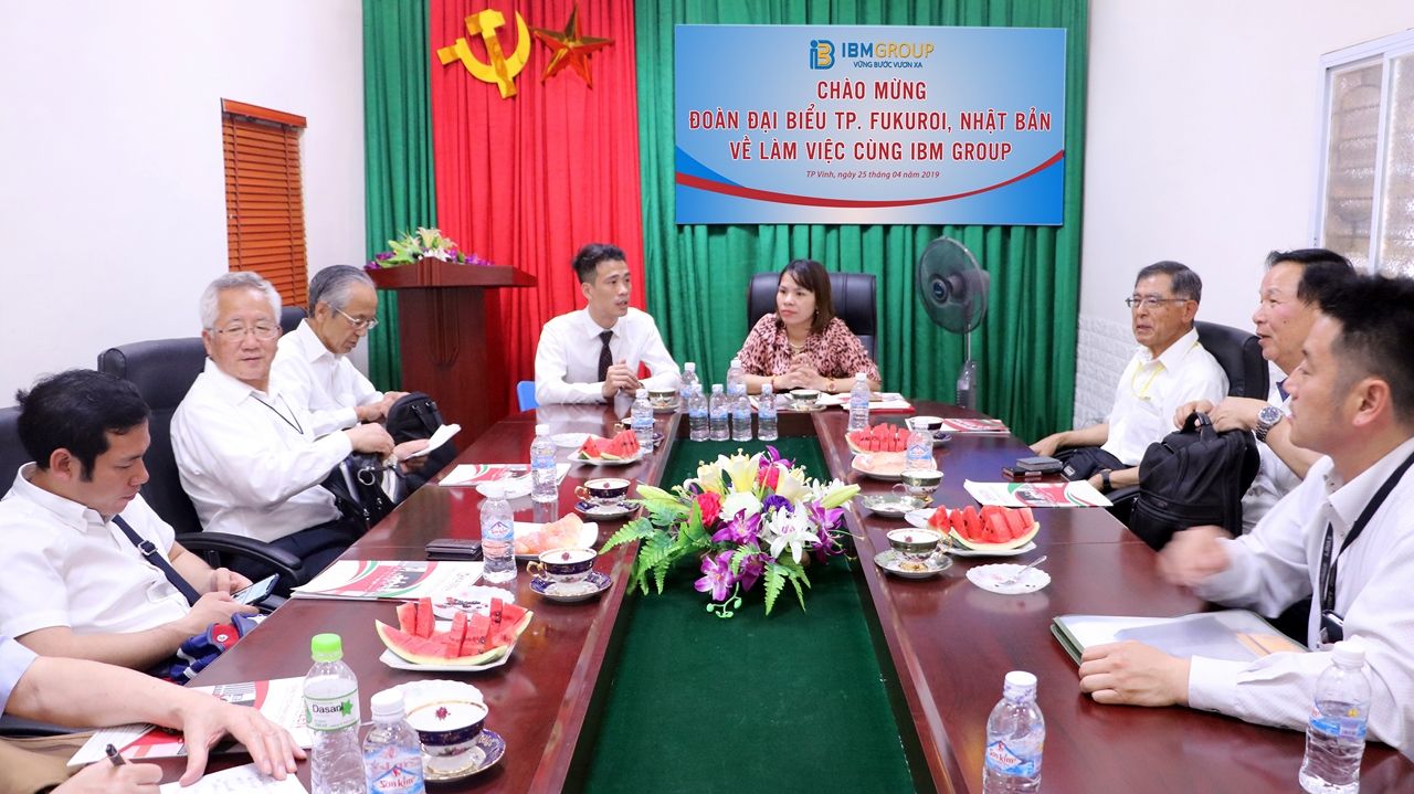 Đoàn đại biểu Thành phố Fukuroi, tỉnh Shizuoka, Nhật Bản về thăm và làm việc cùng IBM Group