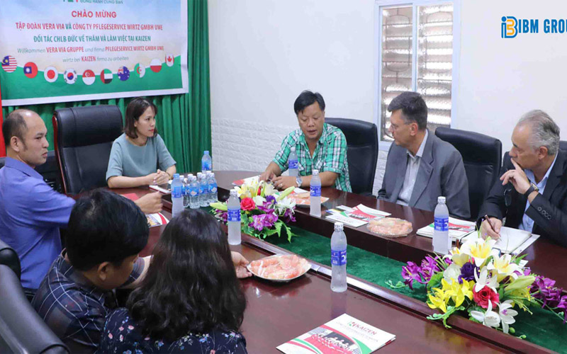 Tập đoàn Vera Via & Công Ty Pflegeservice Wirtz Gmbh Uwe CHLB Đức đến thăm và làm việc tại Công ty IBM GROUP & KAIZEN 